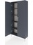 Arges Dolap 4 Raflı 2 Kapaklı 88X30X182 Antrasit-Antrasit 4