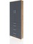 Arges Dolap 4 Raflı 5 Çekmeceli 2 Kapaklı 88X30X243 Çam-Antrasit 3