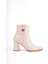 Luxera Sivri Burun Toka Detaylı Fermuarlı Kalın Topuklu Kadın Bot 1