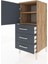 Hyperion Komodin 2 Raflı 3 Çekmeceli Tek Kapaklı 44X44X106 Çam-Antrasit 4