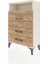 Arges Komodin Tek Raflı 3 Çekmeceli 60X30X96 Aytaşı-Çam 3