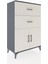 Hyperion Dolap Tek Raflı 2 Çekmeceli 2 Kapaklı 88X44X134 Antrasit-Aytaşı 2