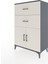 Hyperion Dolap Tek Raflı 2 Çekmeceli 2 Kapaklı 88X44X134 Antrasit-Aytaşı 3