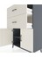 Hyperion Dolap Tek Raflı 2 Çekmeceli 2 Kapaklı 88X44X134 Antrasit-Aytaşı 5