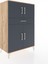 Hyperion Dolap 2 Raflı Tek Çekmeceli 4 Kapaklı 88X44X134 Çam-Antrasit 2