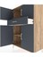 Hyperion Dolap 2 Raflı Tek Çekmeceli 4 Kapaklı 88X44X134 Çam-Antrasit 5