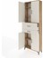 Arges Dolap 4 Raflı 2 Çekmeceli 4 Kapaklı 88X30X243 Çam-Aytaşı 4