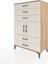 Hyperion Dolap Tek Raflı 5 Çekmeceli 2 Kapaklı 88X44X134 Çam-Aytaşı 3