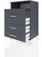 Hyperion Komodin Tek Raflı 3 Çekmeceli 60X44X96 Antrasit-Antrasit 4