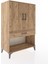 Hyperion Dolap 2 Raflı Tek Çekmeceli 2 Kapaklı 88X44X134 Çam-Çam 2