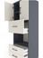 Hyperion Dolap 3 Raflı 3 Çekmeceli 2 Kapaklı 60X44X163 Antrasit-Aytaşı 5
