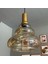Lily Cam Bal Rengi Tekli Avize Gold Fener Başlık Retro Sarkıt Lamba Restoran Salon Aydınlatma 3