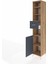 Hyperion Dolap 5 Raflı Tek Çekmeceli Tek Kapaklı 44X44X243 Çam-Antrasit 4