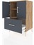Hyperion Komodin 2 Raflı Tek Çekmeceli 2 Kapaklı 60X44X96 Çam-Antrasit 4