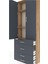 Arges Dolap 3 Raflı 4 Çekmeceli 2 Kapaklı 88X30X243 Çam-Antrasit 5