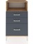 Hyperion Komodin Tek Raflı 3 Çekmeceli 60X44X106 Çam-Antrasit 1