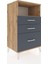 Hyperion Komodin Tek Raflı 3 Çekmeceli 60X44X106 Çam-Antrasit 2