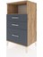 Hyperion Komodin Tek Raflı 3 Çekmeceli 60X44X106 Çam-Antrasit 3