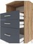 Hyperion Komodin Tek Raflı 3 Çekmeceli 60X44X106 Çam-Antrasit 5