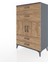 Hyperion Dolap Tek Raflı 4 Çekmeceli 2 Kapaklı 88X44X134 Antrasit-Çam 3
