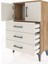 Arges Komodin Tek Raflı 3 Çekmeceli 2 Kapaklı 60X30X96 Çam-Aytaşı 4