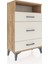 Arges Komodin Tek Raflı 3 Çekmeceli 60X30X96 Çam-Aytaşı 2