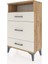 Arges Komodin Tek Raflı 3 Çekmeceli 60X30X96 Çam-Aytaşı 3