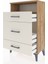 Arges Komodin Tek Raflı 3 Çekmeceli 60X30X96 Çam-Aytaşı 4