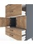 Hyperion Dolap Tek Raflı 4 Çekmeceli 2 Kapaklı 88X44X134 Antrasit-Çam 5