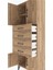 Arges Dolap 2 Raflı 4 Çekmeceli 4 Kapaklı 60X30X163 Çam-Çam 5