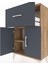 Arges Komodin Tek Raflı Tek Çekmeceli 2 Kapaklı 60X30X96 Çam-Antrasit 5
