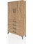 Arges Dolap 3 Raflı 4 Çekmeceli 2 Kapaklı 88X30X163 Çam-Çam 3