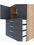 Hyperion Dolap 2 Raflı 4 Çekmeceli 2 Kapaklı 88X44X134 Çam-Antrasit 5