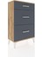 Arges Komodin 3 Çekmeceli 60X30X96 Çam-Antrasit 2