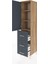 Hyperion Dolap 3 Raflı 3 Çekmeceli Tek Kapaklı 44X44X195 Çam-Antrasit 4