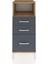Hyperion Komodin Tek Raflı 3 Çekmeceli 44X44X106 Çam-Antrasit 1