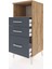 Hyperion Komodin Tek Raflı 3 Çekmeceli 44X44X106 Çam-Antrasit 4