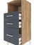 Hyperion Komodin Tek Raflı 3 Çekmeceli 44X44X106 Çam-Antrasit 5