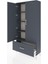 Arges Dolap 4 Raflı Tek Çekmeceli 2 Kapaklı 88X30X182 Antrasit-Antrasit 4