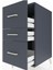 Kronos Komodin 3 Çekmeceli 44X59X96 Antrasit-Antrasit 5