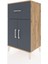 Hyperion Komodin Tek Raflı Tek Çekmeceli 2 Kapaklı 60X44X106 Çam-Antrasit 3