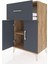 Hyperion Komodin Tek Raflı Tek Çekmeceli 2 Kapaklı 60X44X106 Çam-Antrasit 4