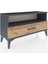 Arges Şifonyer Tek Raflı Tek Çekmeceli 88X30X48 Antrasit-Çam 2