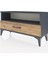 Arges Şifonyer Tek Raflı Tek Çekmeceli 88X30X48 Antrasit-Çam 3