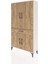 Arges Dolap 4 Raflı Tek Çekmeceli 4 Kapaklı 88X30X163 Aytaşı-Çam 3