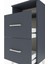 Arges Komodin Tek Raflı 2 Çekmeceli 44X30X96 Antrasit-Antrasit 5