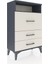 Arges Komodin Tek Raflı 3 Çekmeceli 60X30X96 Antrasit-Aytaşı 2