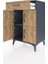 Hyperion Komodin Tek Raflı Tek Çekmeceli 4 Kapaklı 60X44X96 Antrasit-Çam 4