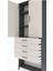 Arges Dolap 3 Raflı 4 Çekmeceli 2 Kapaklı 88X30X221 Antrasit-Aytaşı 5