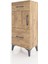Arges Komodin Tek Raflı 2 Çekmeceli Tek Kapaklı 44X30X96 Çam-Çam 3